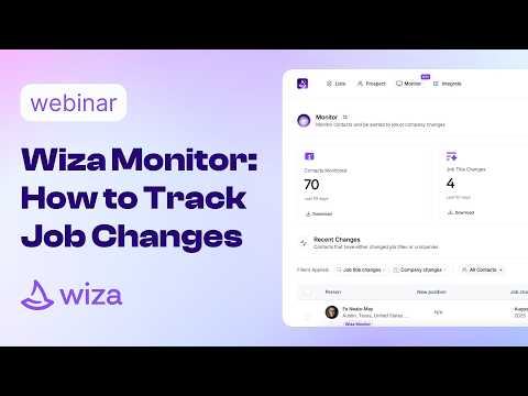Wiza Monitor Walkthrough: How to Track Job Changes [Webinar] video thumbnail