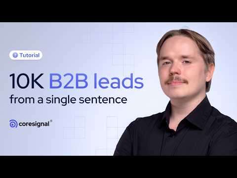 Build precise B2B data lists with Coresignal's AI Data Search video thumbnail