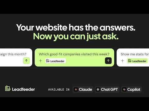 Leadfeeder MCP Server: Connect Leadfeeder to Claude & ChatGPT and other AI tools video thumbnail